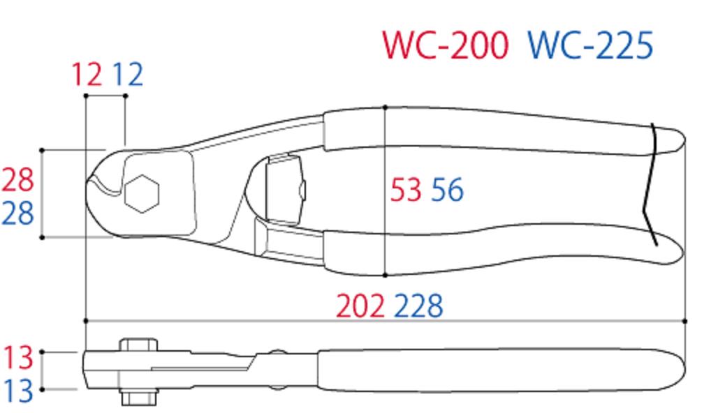 Kìm cộng lực cắt cáp 200mm Tsunoda WC-200