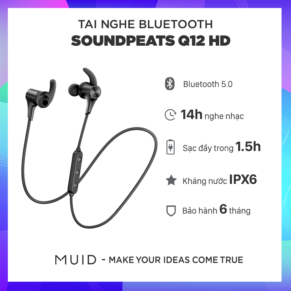 Tai Nghe Bluetooth SoundPEATS Q12