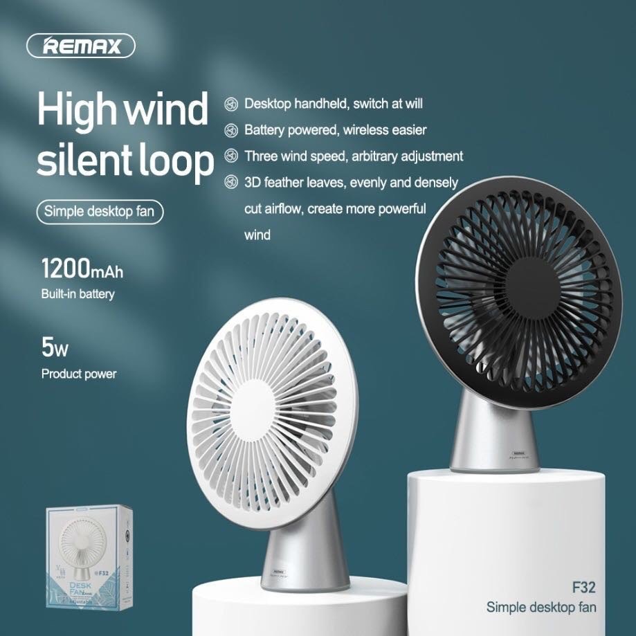 QUẠT TÍCH ĐIỆN ĐỂ BÀN REMAX F32
