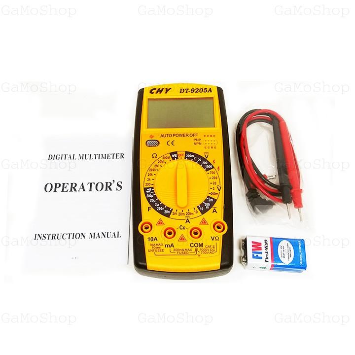 ĐỒNG HỒ ĐO VẠN NĂNG CHY DT-9205A