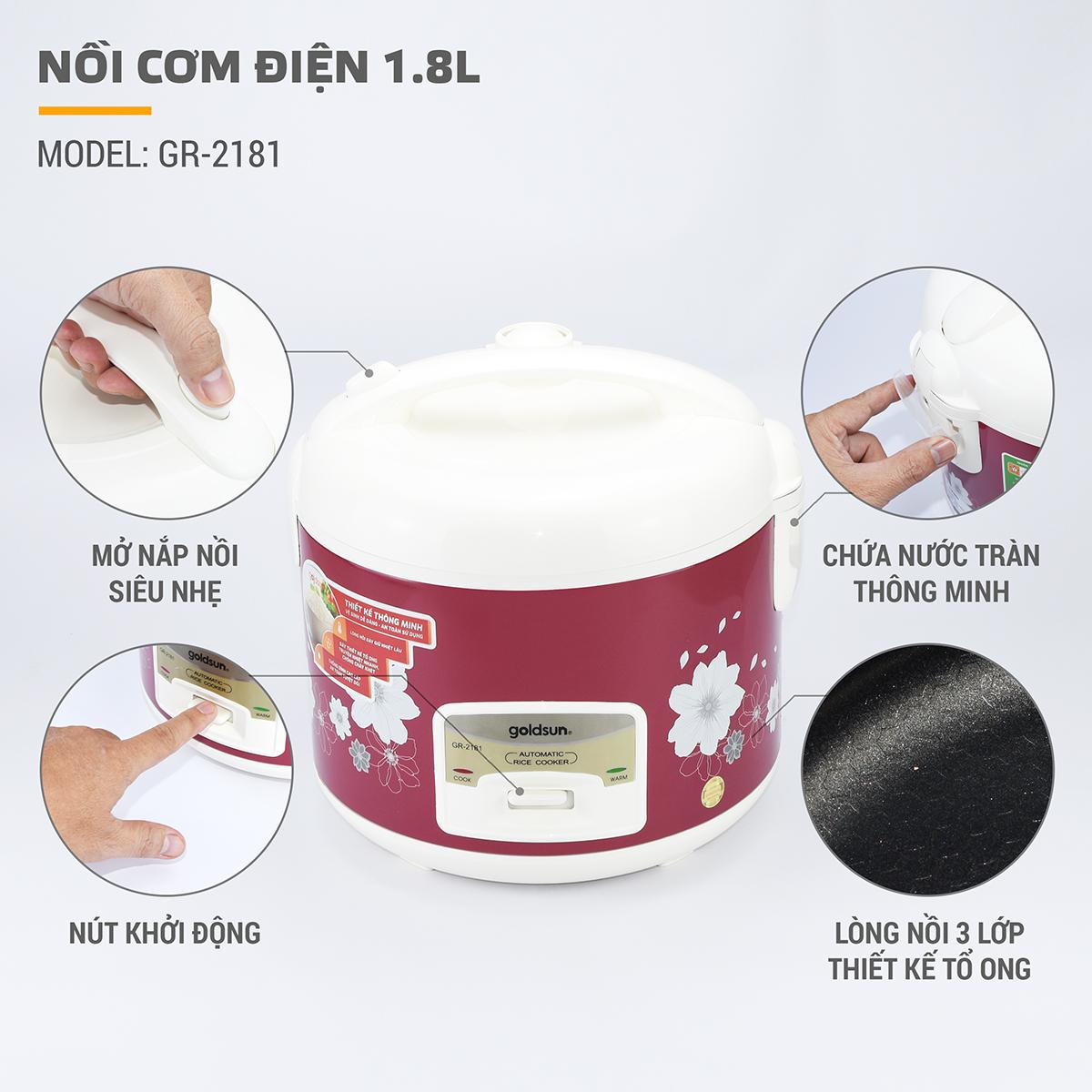 NỒI CƠM ĐIỆN GOLDSUN GR-2181