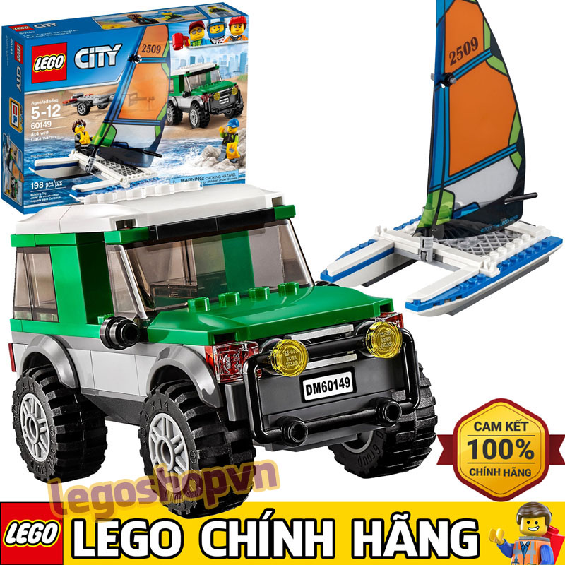 Mô hình LEGO City 60149 - Xe địa hình 4x4 và thuyền buồm hai thân
