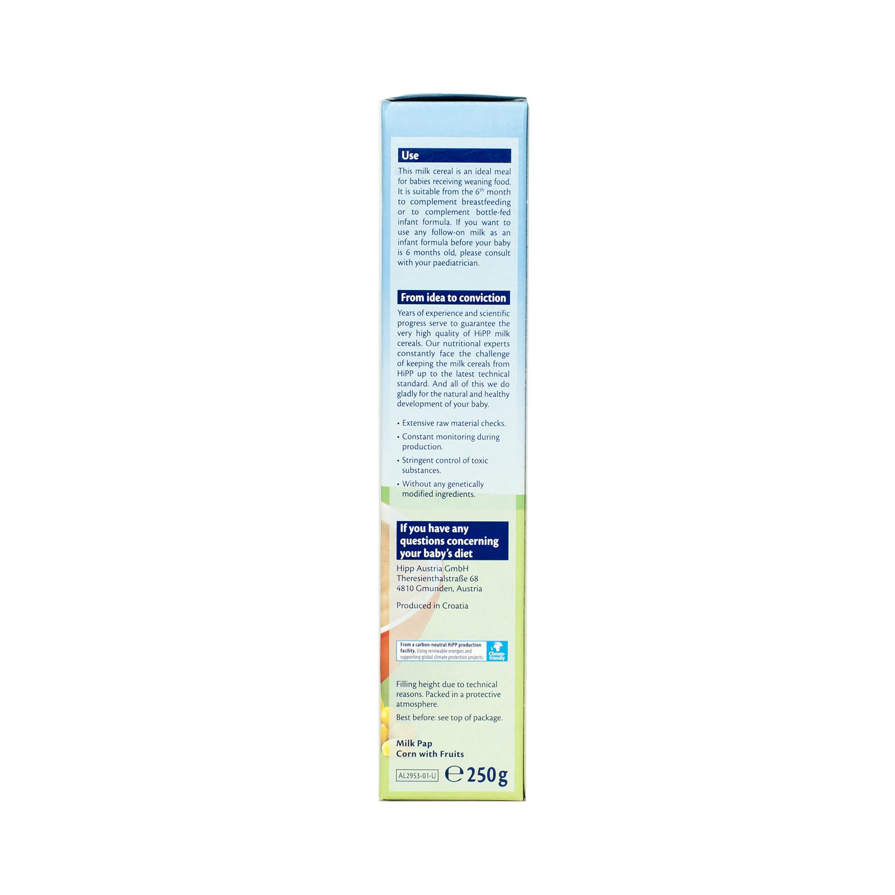 Bột ăn dặm Hipp hoa quả sữa bắp 2953 6th+