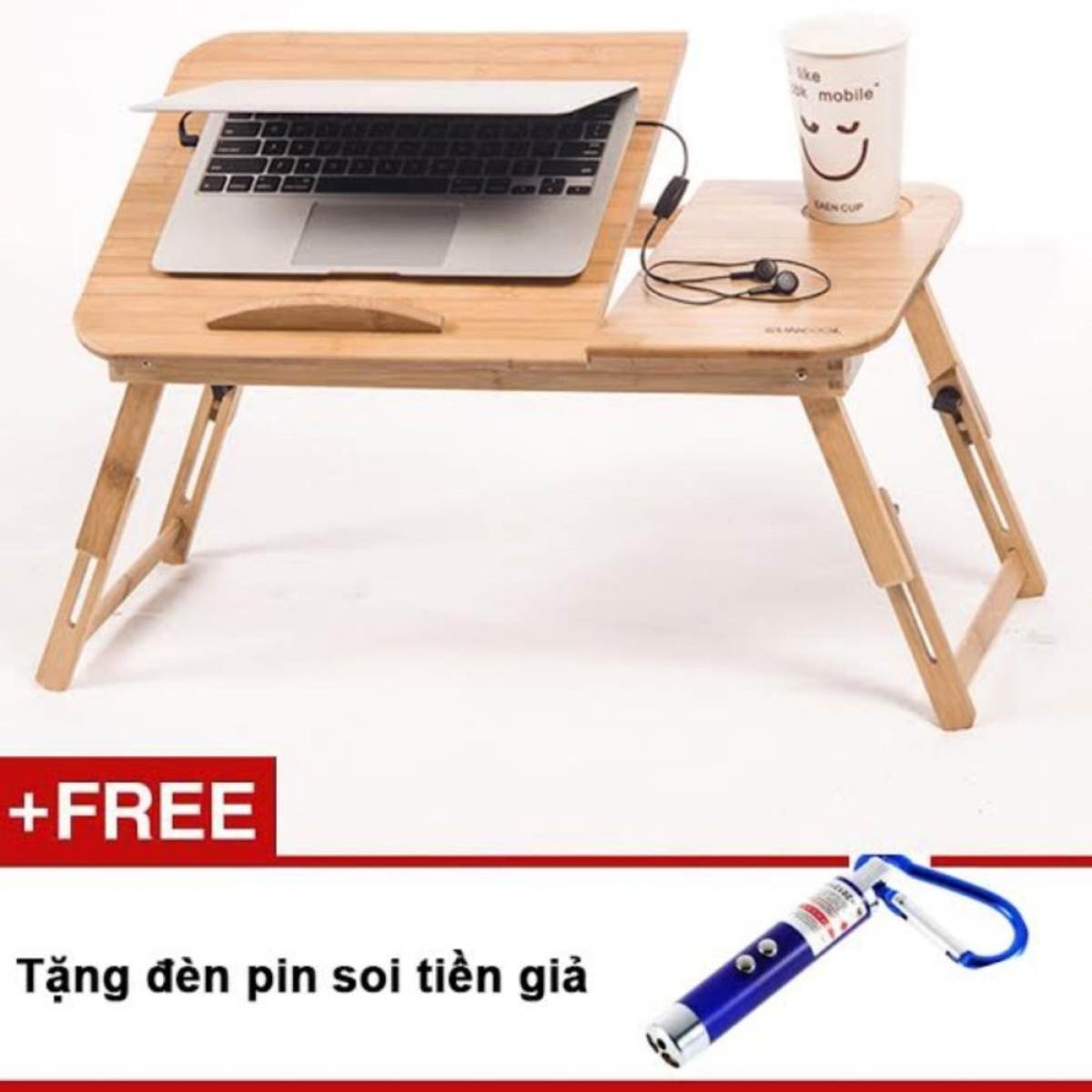 Bàn laptop gỗ sồi