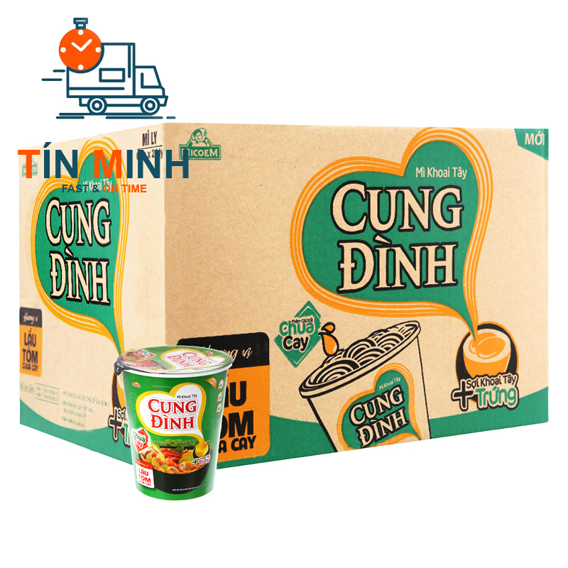 Mì Cung Đình Lẩu Tôm Chua Cay 65G thùng 24 ly