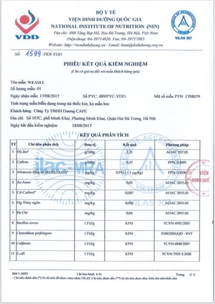 Cà phê Dương Chồn Weasel
