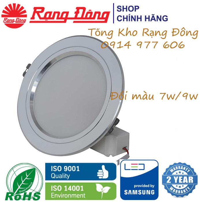 Đèn led âm trần đổi màu Rạng Đông D AT10L ĐM 110/9W