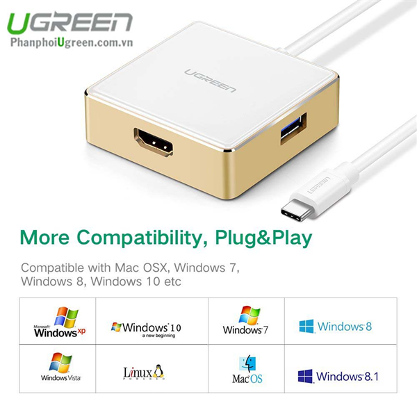 Cáp chuyển USB Type-C to HDMI Ugreen 30441