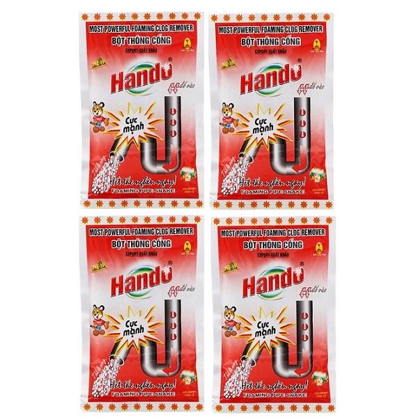 Bột thông cống Hando Bộ 4 gói