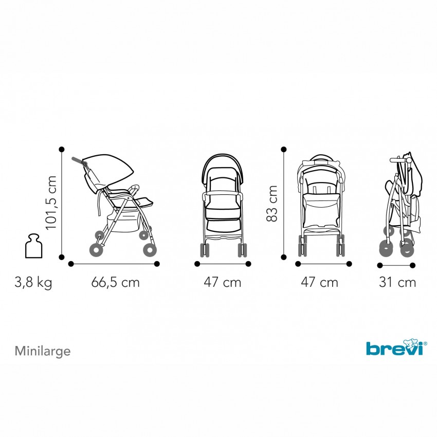 Xe đẩy mini Large Brevi BRE709