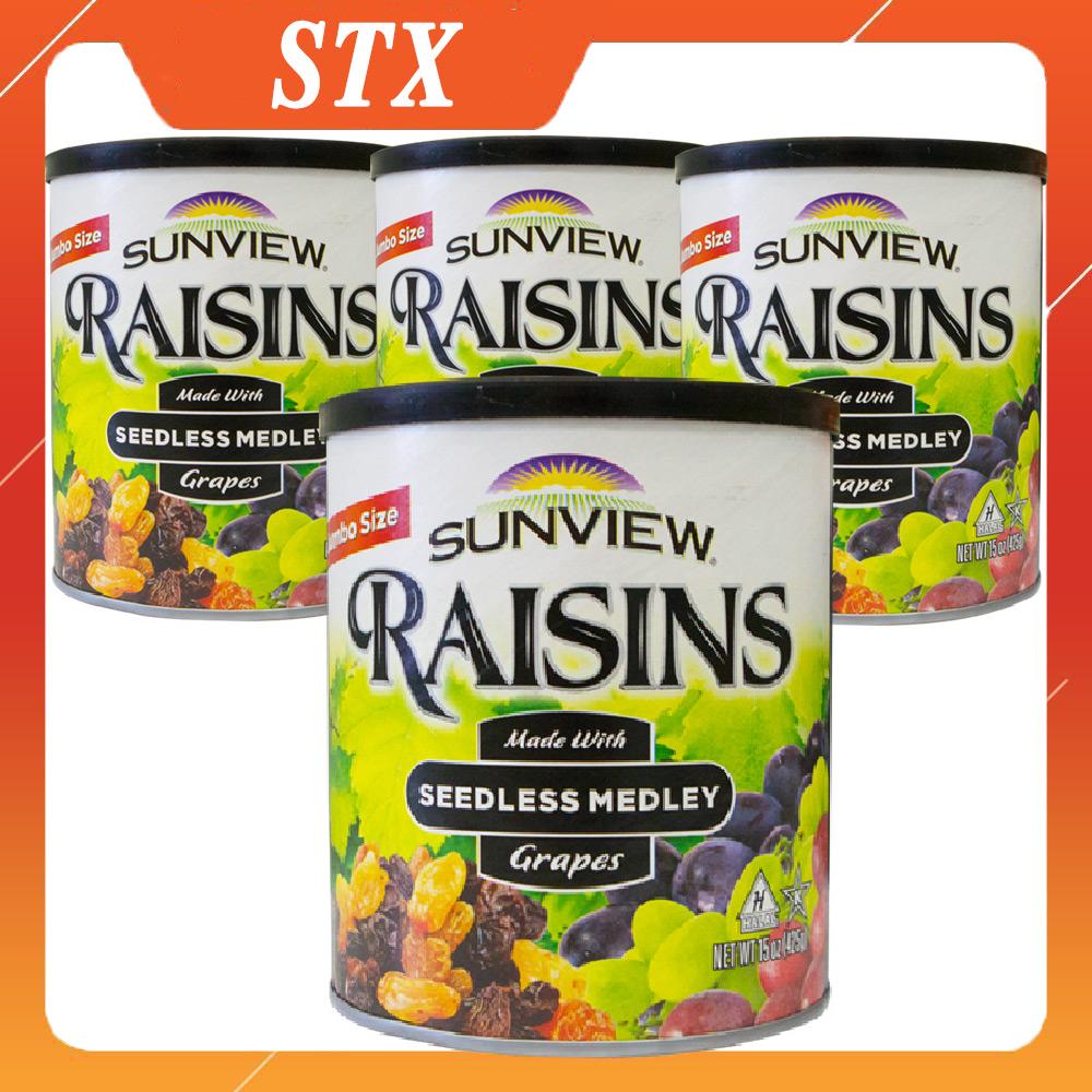 Nho khô Sunview Raisins 425g combo 4 hộp