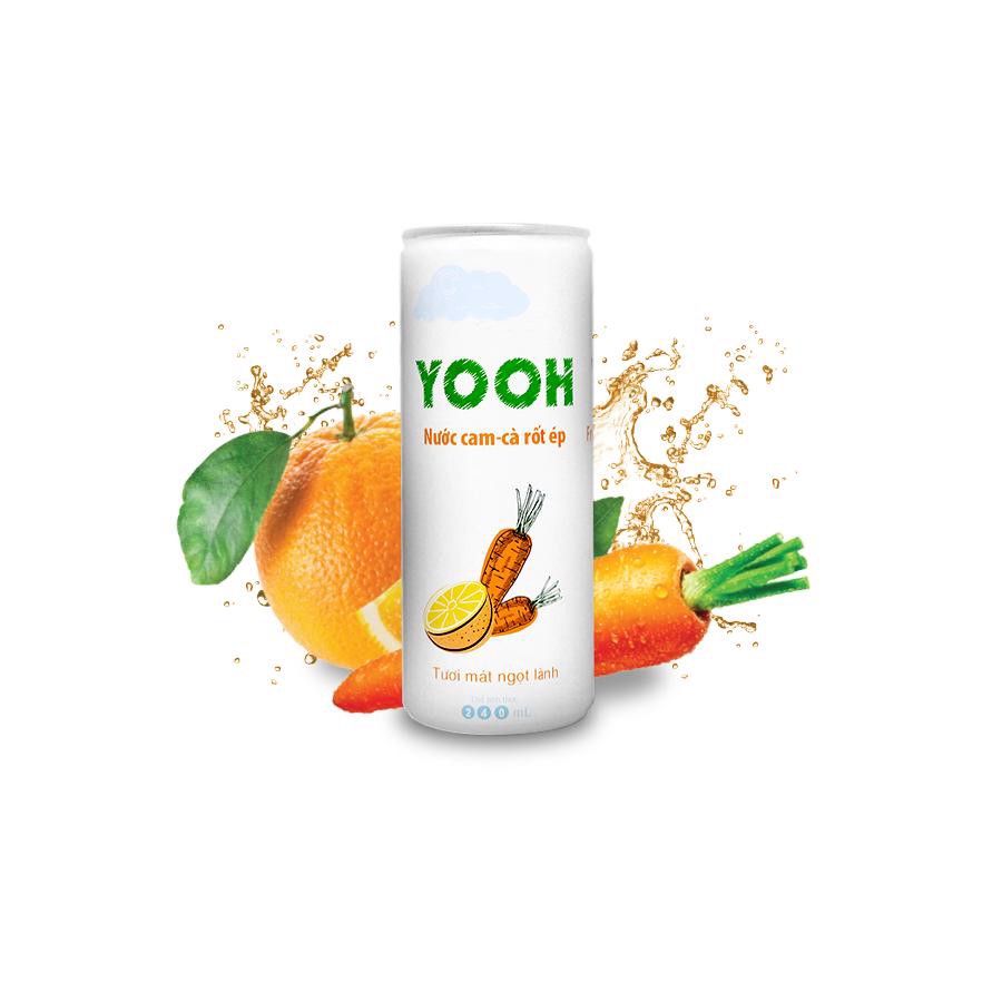 Nước ép Yooh cam cà rốt 240ml