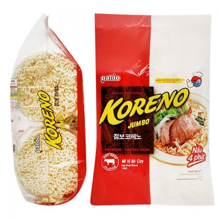 Mì Koreno bò cay 100g thùng 24 gói