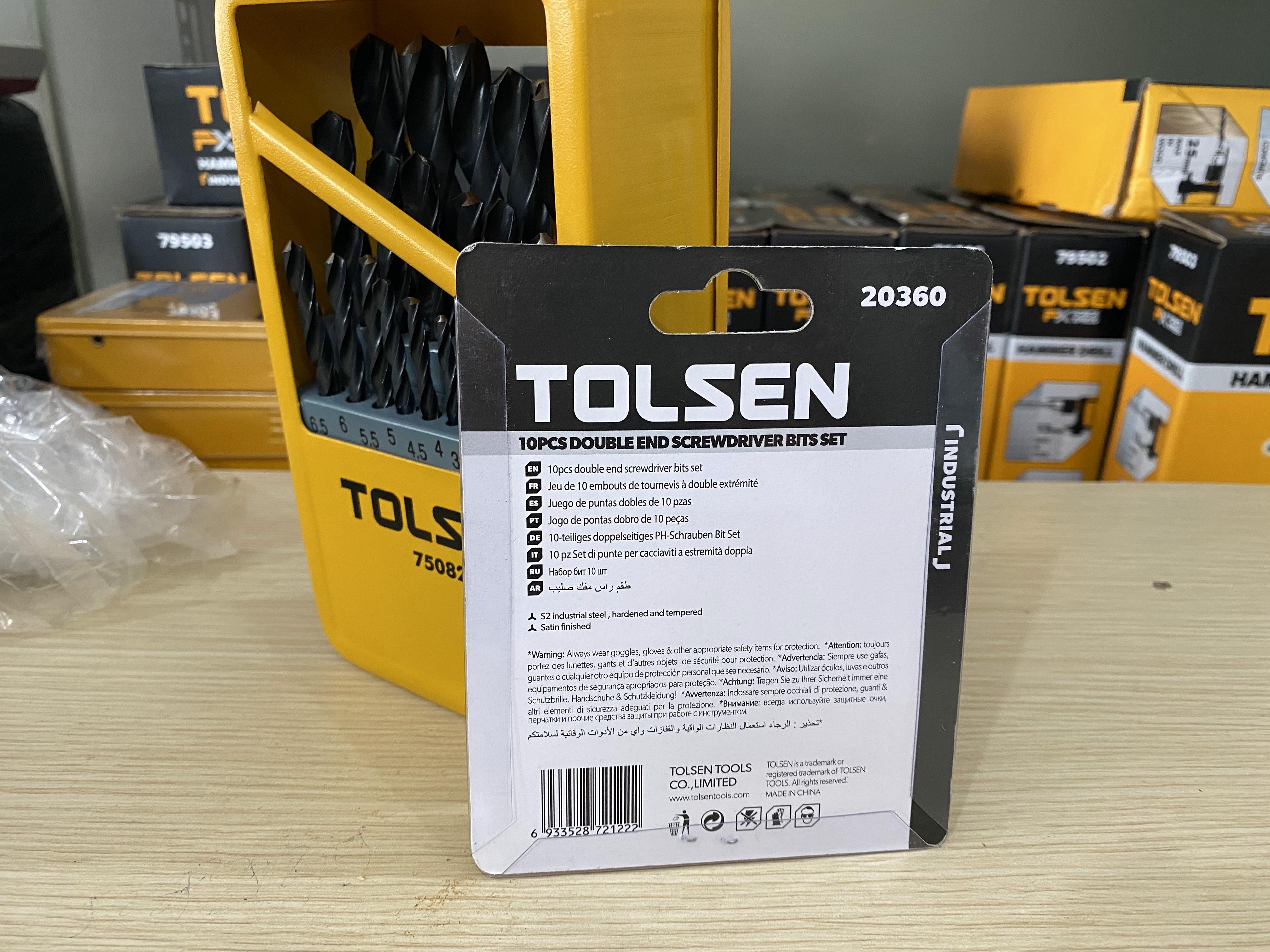BỘ 10 TUA VÍT 2 ĐẦU TOLSEN 20360