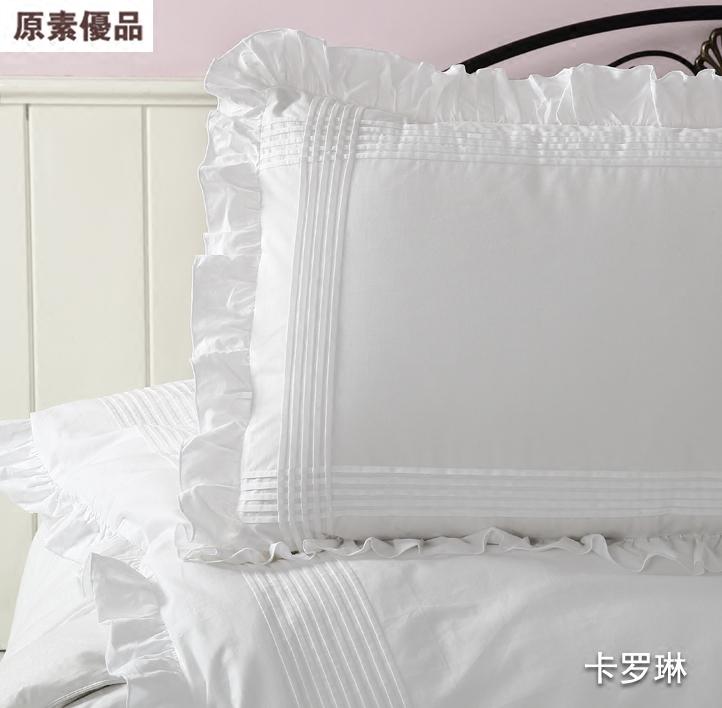 60 Vải Dệt Bằng Tơ 100% Cotton 100% Cotton Đơn Vỏ Gối Màu Bộ Ruột Gối 48*74 Cm Người Lớn Vỏ Gối