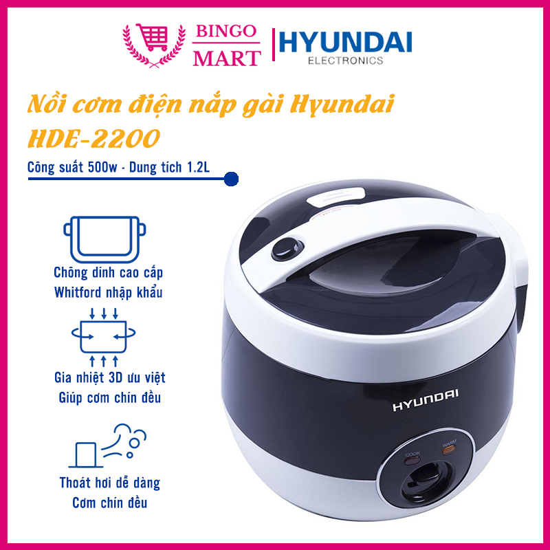 Nồi cơm điện Hyundai HDE-2000 1.2L
