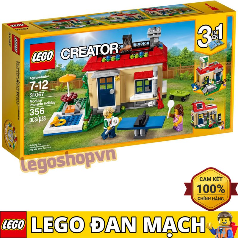 Mô hình Lego Creator 31067 – Ngôi nhà nghỉ dưỡng bể bơi