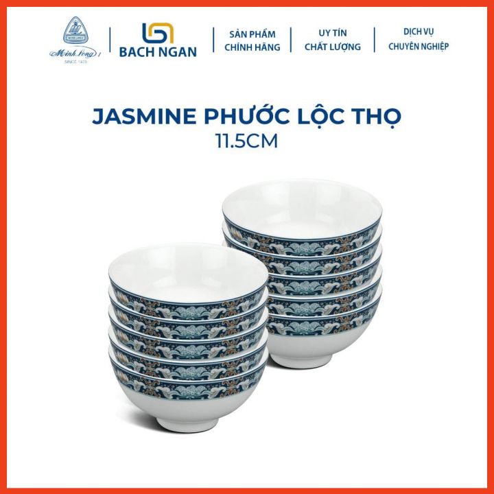 CHÉN CƠM MINH LONG JASMINE PHƯỚC LỘC THỌ 11.5CM