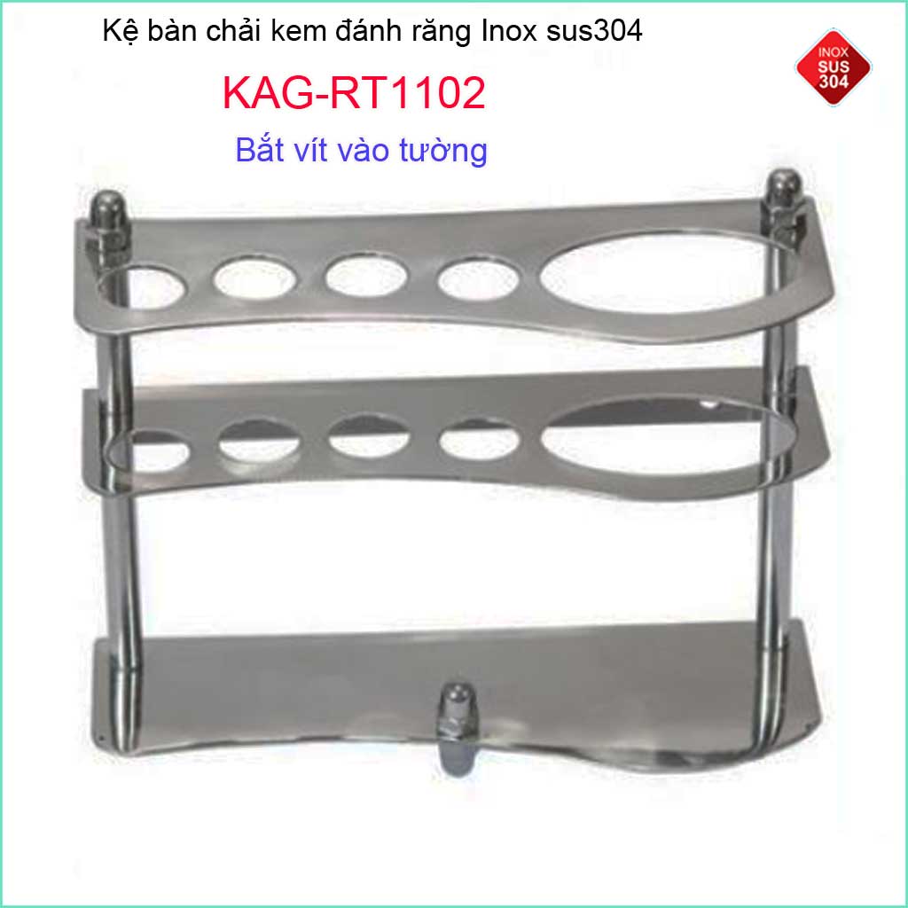 KỆ BÀN CHẢI KEM ĐÁNH RĂNG INOX ROCA KAG-RT1102
