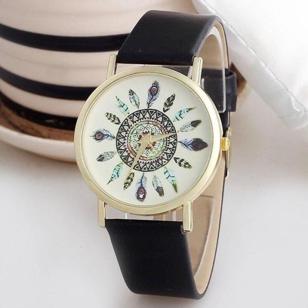 Nơi bán 1 piece Nữ Vintage Lông Mặt Số Dây Da Quartz Analog Độc Đáo Nữ Đồng Hồ Đeo Tay-quốc tế