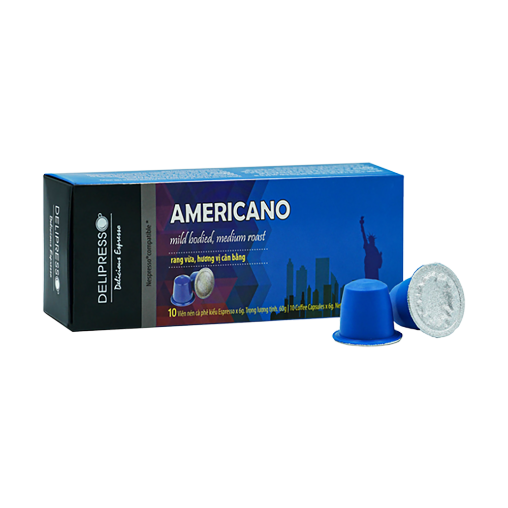 Cà phê Delipresso Americano 10 viên