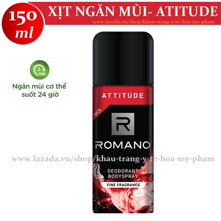 Xịt khử mùi toàn thân Romano Atitude 150ml