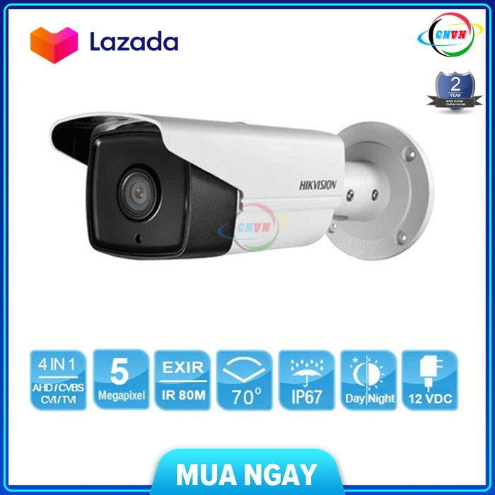 Camera HD-TVI Hikvision DS-2CE16H0T-IT5 - 5MP