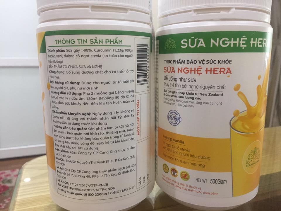 Sữa nghệ Hera 500g combo 3 hộp