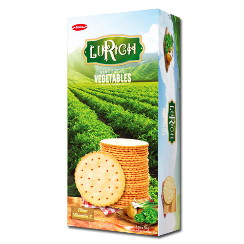 Bánh cracker rau củ Lurich hộp 180g