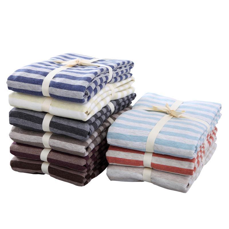 Không In Vân Sọc 100% Cotton Bông Thiên Trúc Vỏ Gối Tốt Bông Dệt Kim 100% Cotton Vỏ Gối 48X74 Cm