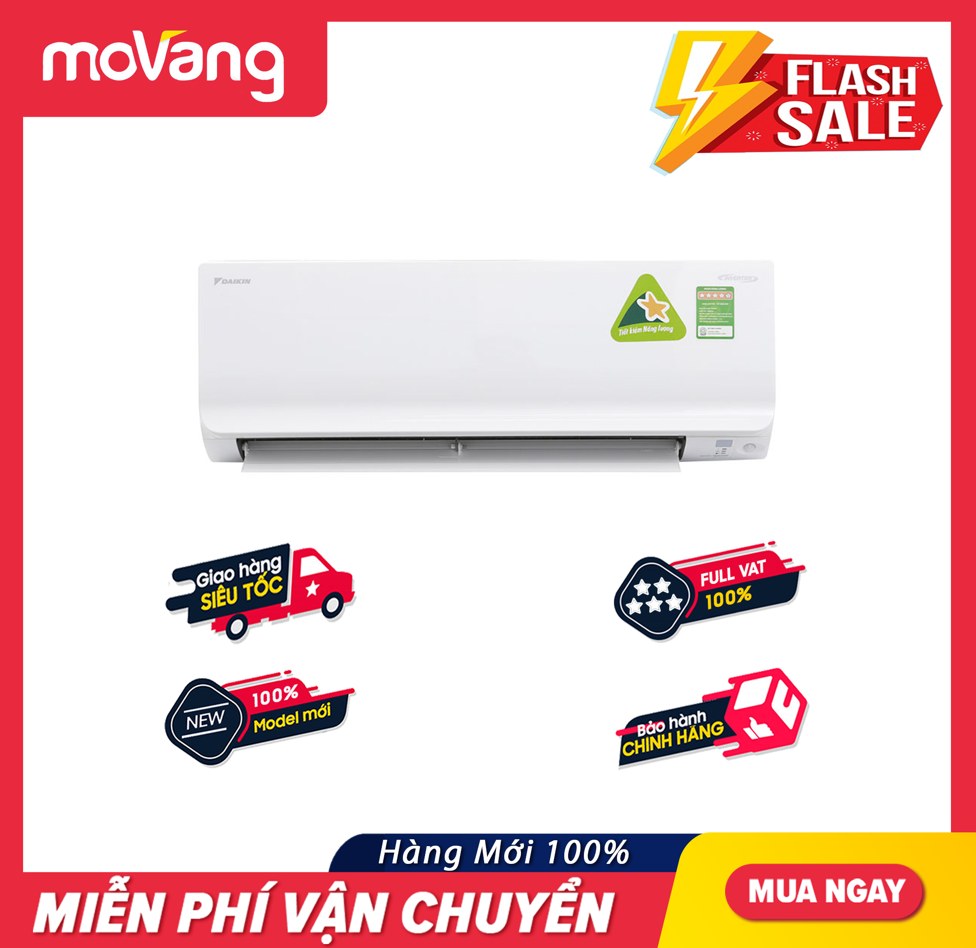 Máy lạnh/Điều hòa Daikin FTKA60UVMV 21000BTU 1 chiều inverter