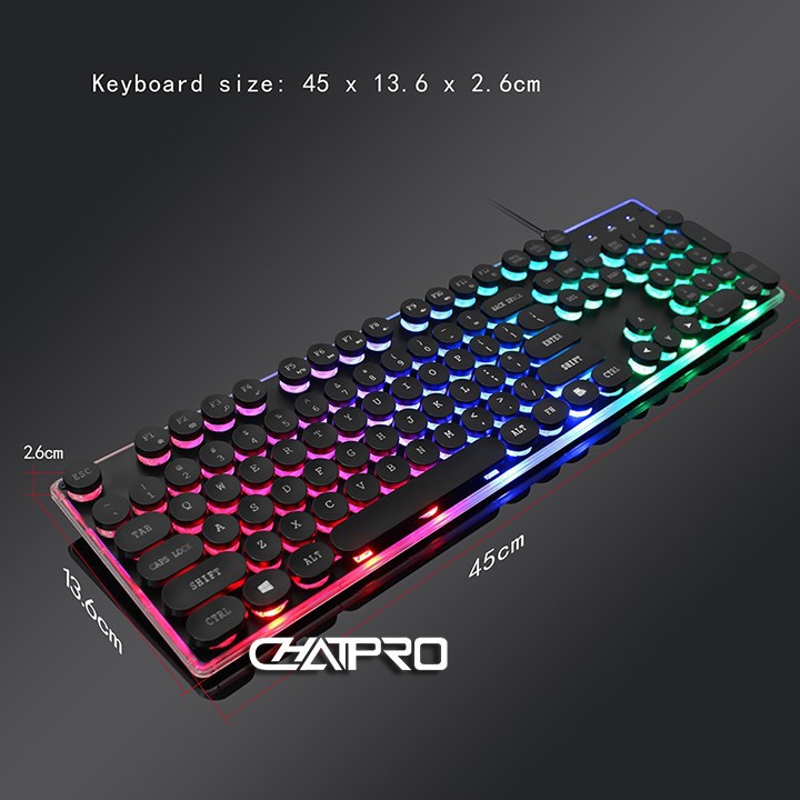 Bàn phím chơi game kiểu dáng retro Zerodate KB202