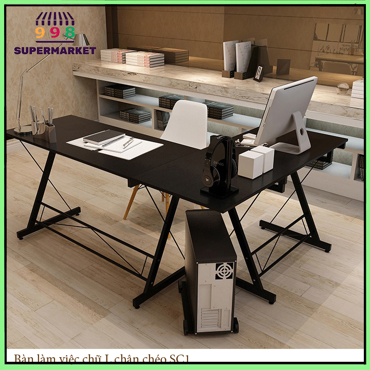 BÀN LÀM VIỆC CHỮ L CHÂN CHÉO SC1