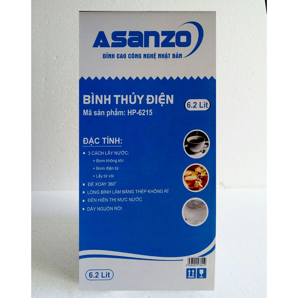 Bình thủy điện Asanzo HP-6215 6.2L
