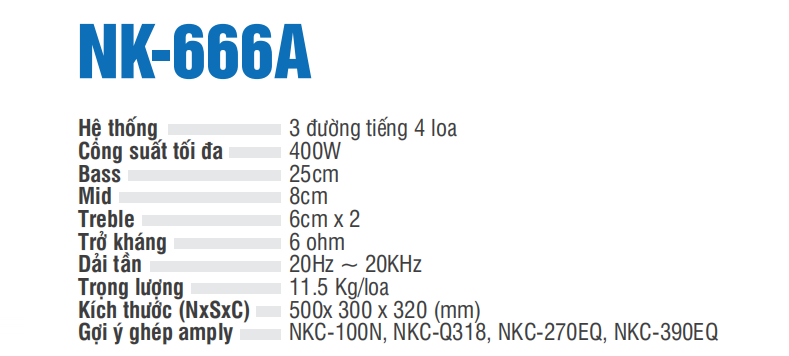 Loa treo Nikochi NK-666A