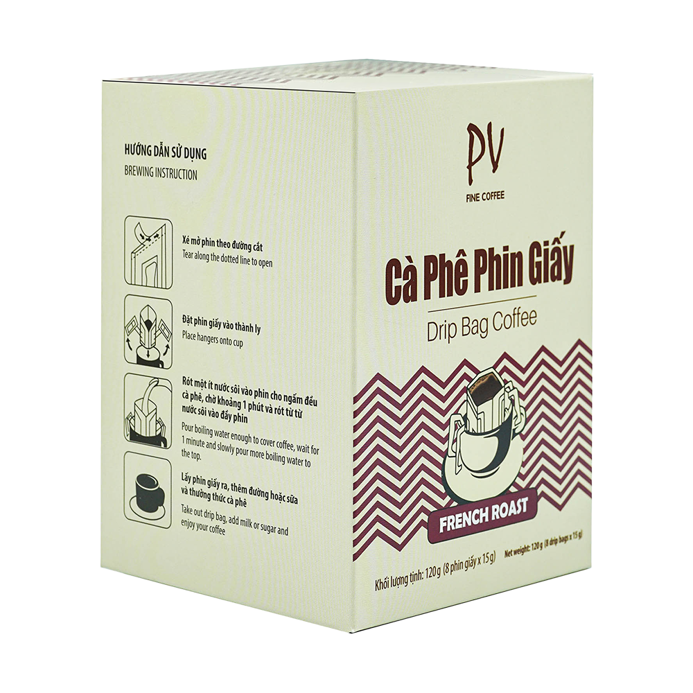 Cà phê phin giấy PV Fine Coffee French Roast