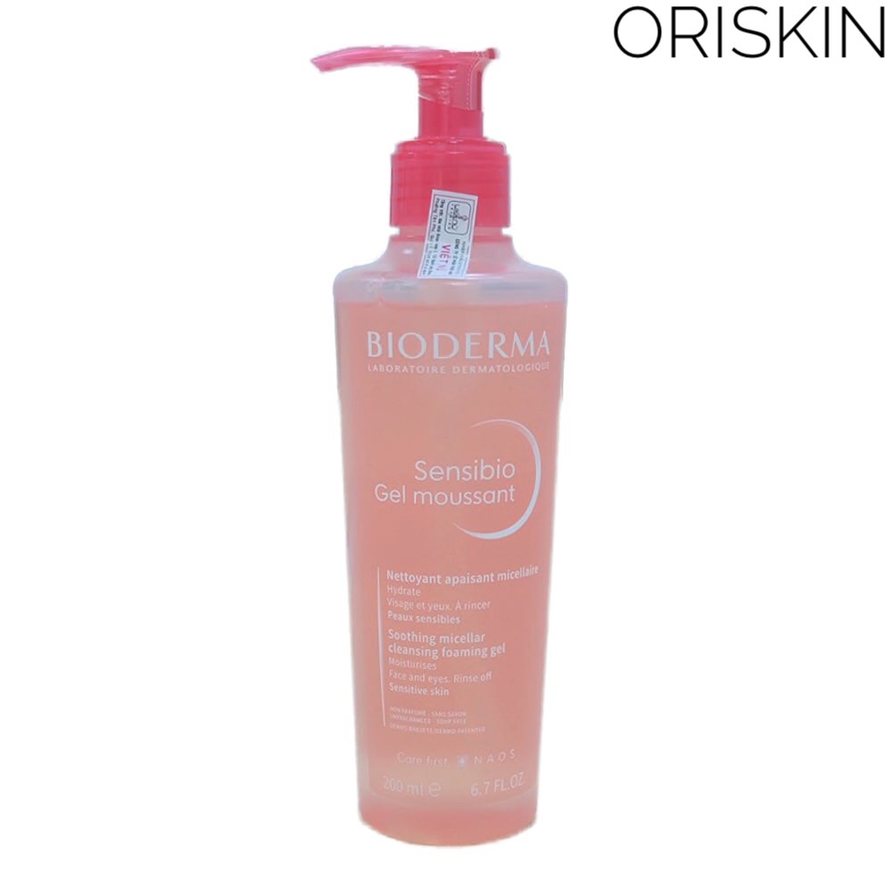 Gel Rửa Mặt Tạo Bọt Cho Da Nhạy Cảm Bioderma Sensibio Gel Moussant 200ml