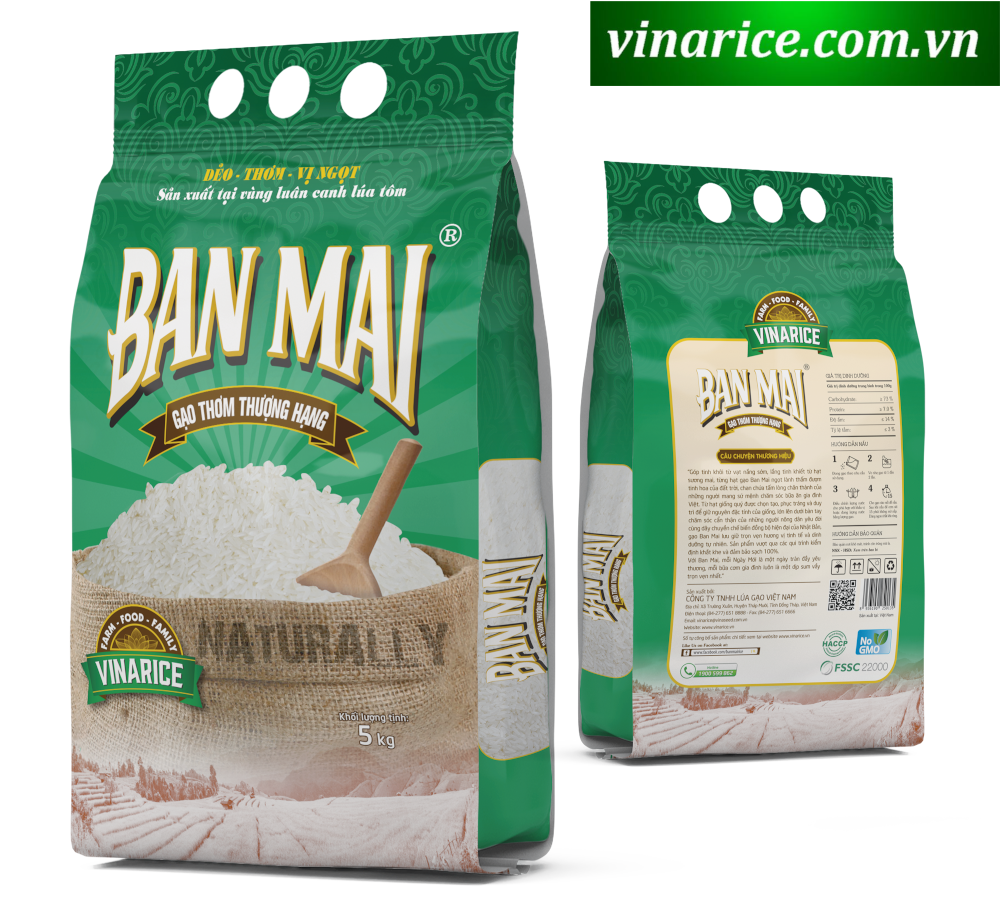 Gạo Ban Mai Thượng Hạng 5kg
