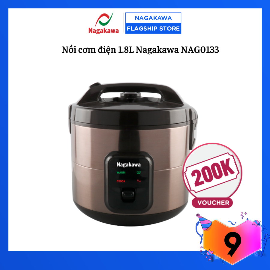 Nồi cơm điện NAGAKAWA NAG0133 1,8L