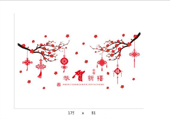 Decal trang trí tết