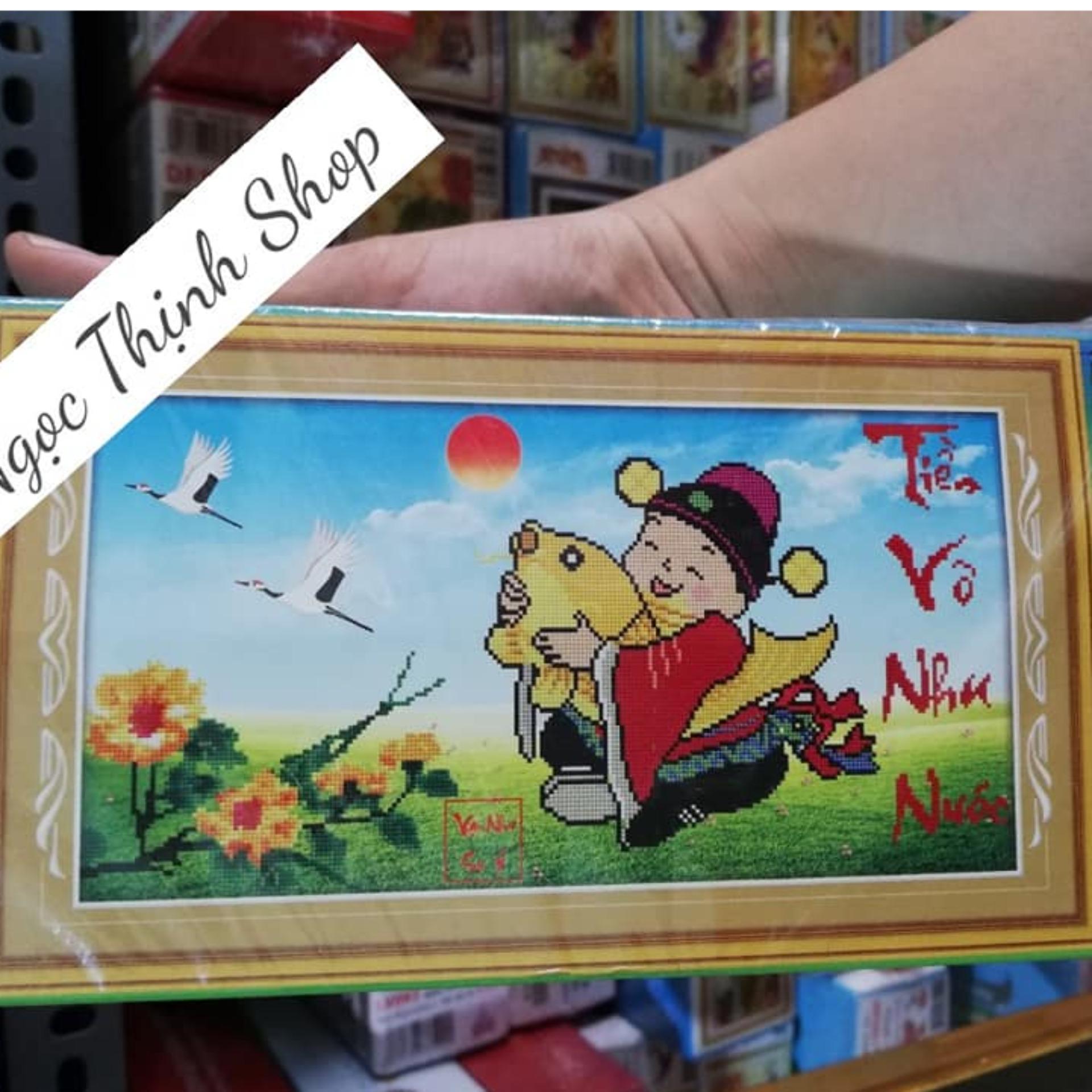 Tranh đính đá H938 - Tiền vô như nước