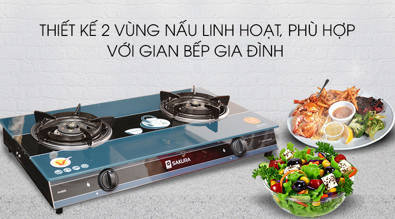 Bếp gas Sakura SA-692SG đôi
