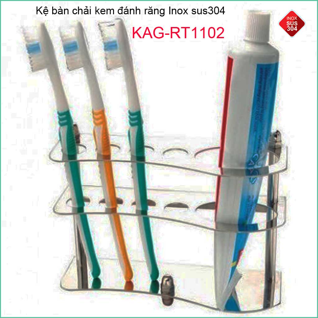 KỆ BÀN CHẢI KEM ĐÁNH RĂNG INOX ROCA KAG-RT1102