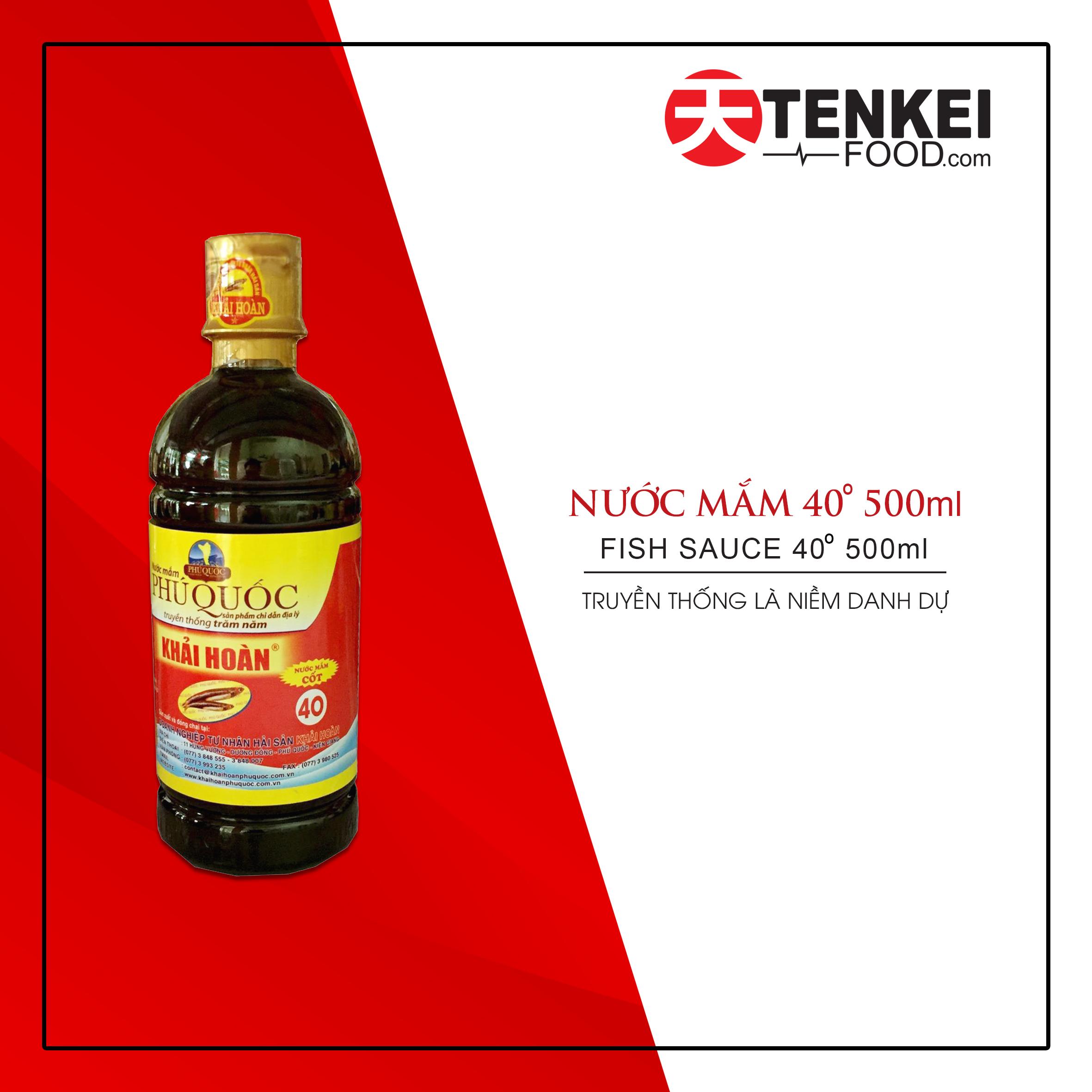 Nước mắm Phú Quốc Khải Hoàn - 40 độ đạm, 500ml