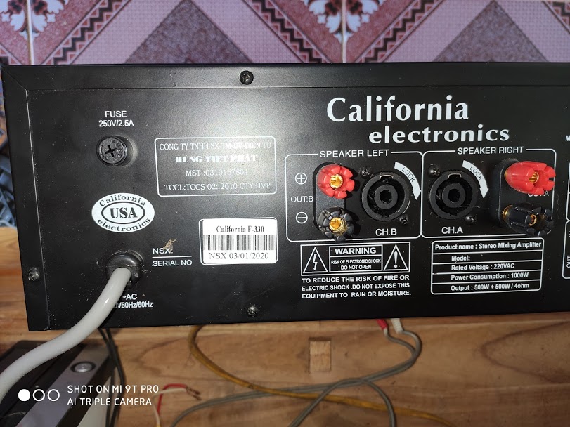 Amply liền vang California F330
