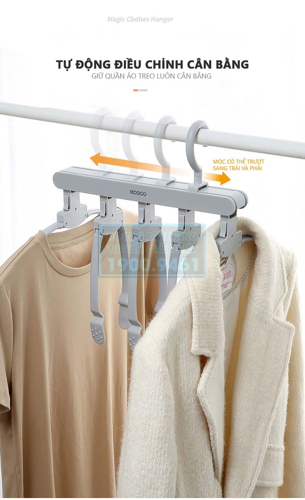 MÓC TREO QUẦN ÁO 5IN1 ECOCO E9343