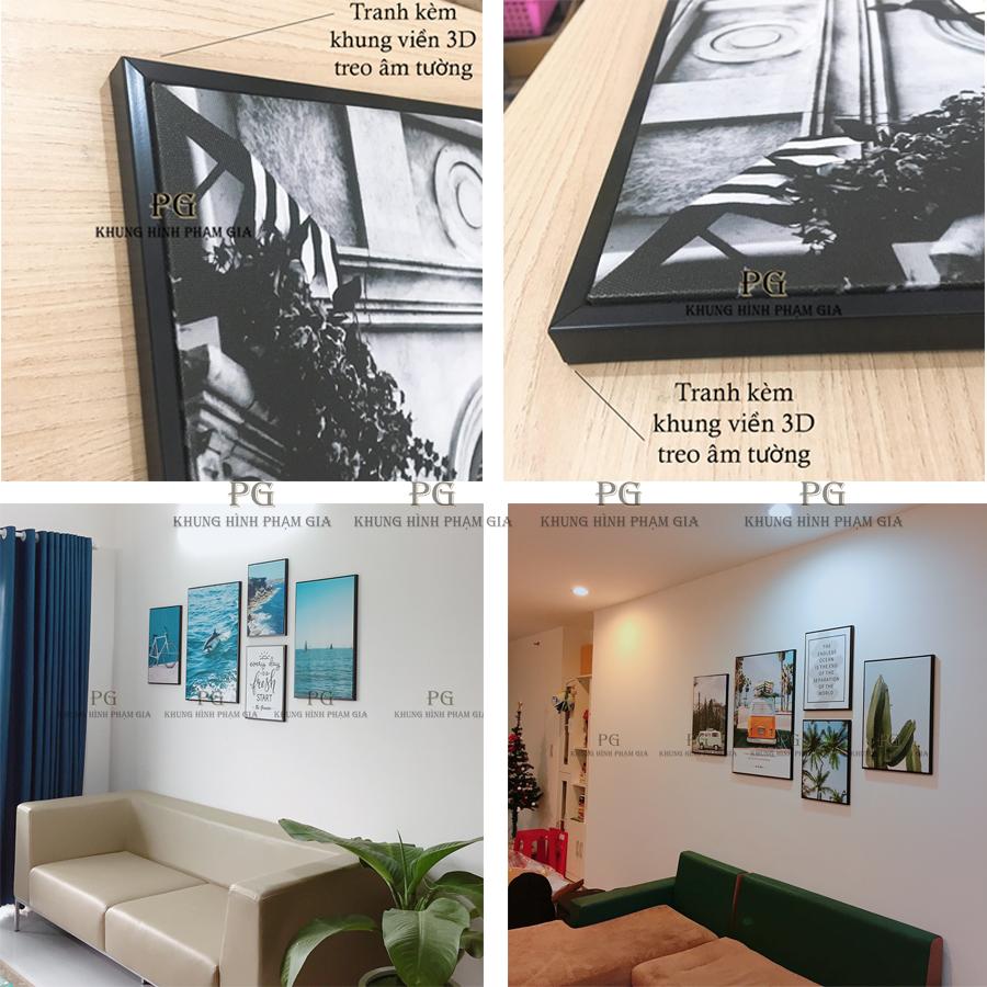Bộ 3 tranh canvas 3D