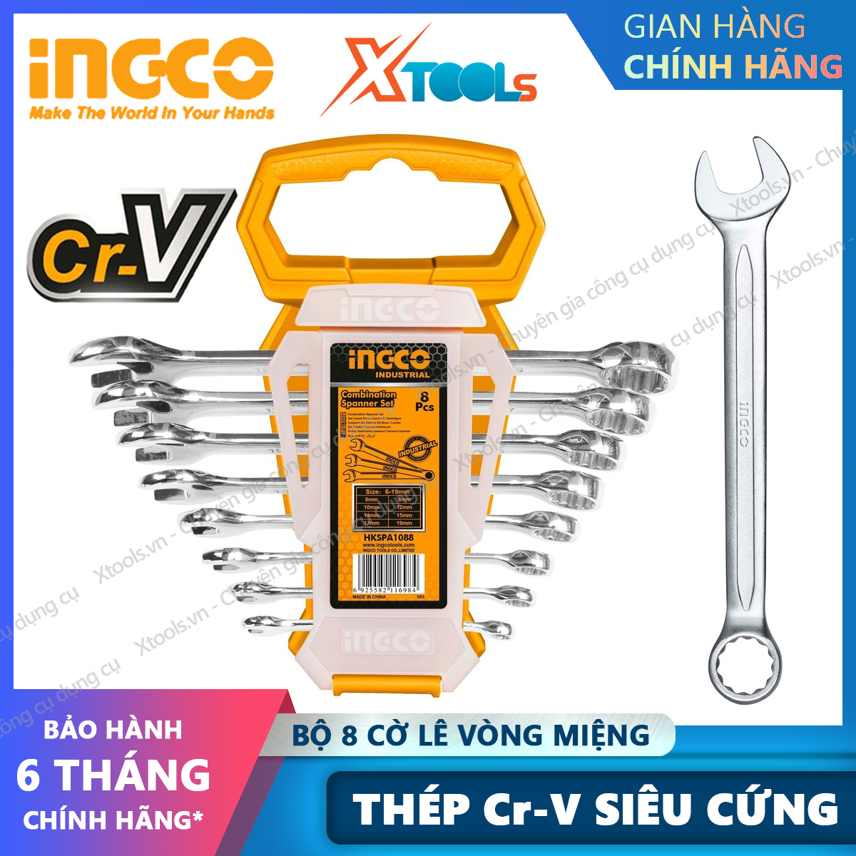 Bộ 8 cờ lê ingco HKSPA1088