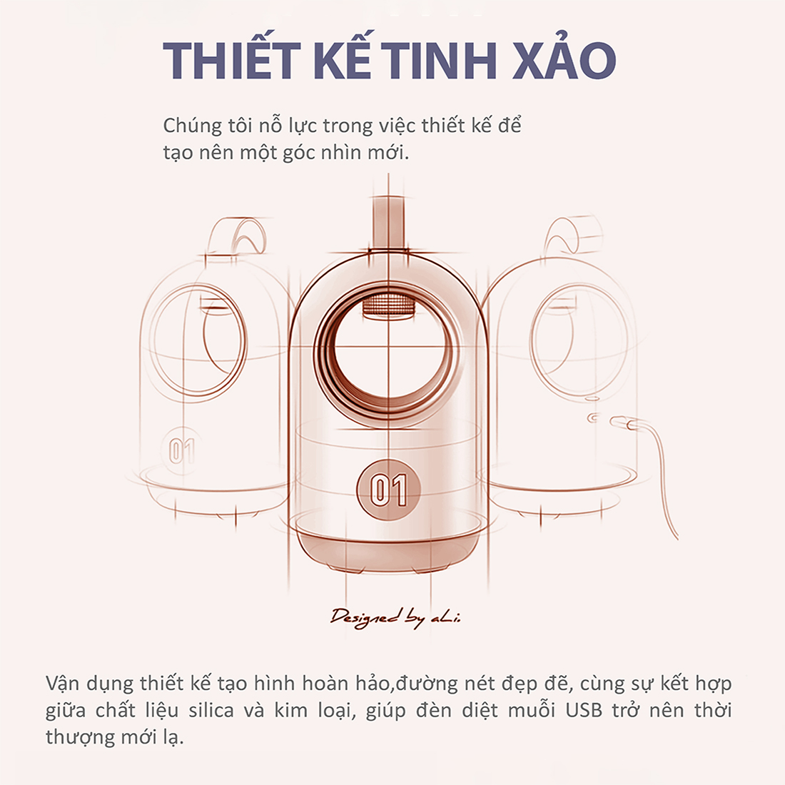 Đèn bắt muỗi côn trùng thông minh Jisulife D01