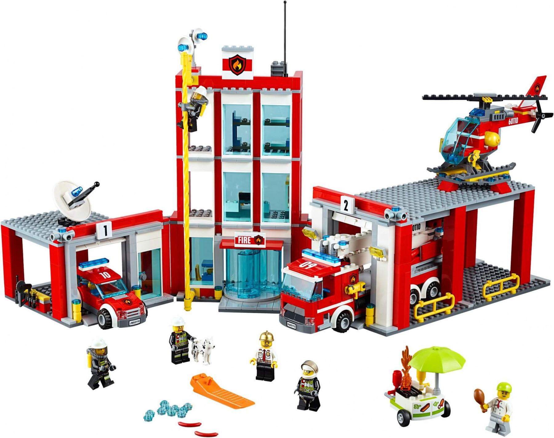 Mô Hình LEGO City Fire 60110 Trạm Cứu Hỏa